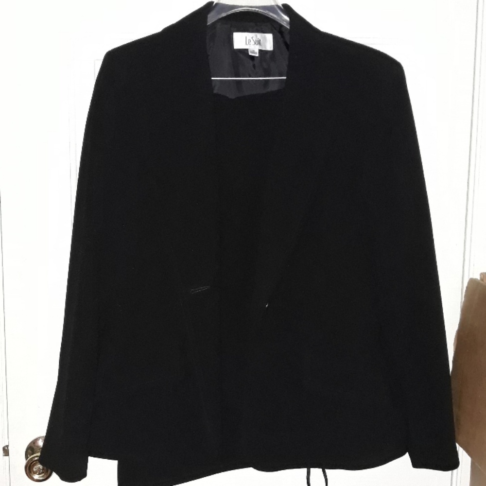 LeSuit Black One Button Business Pant Set